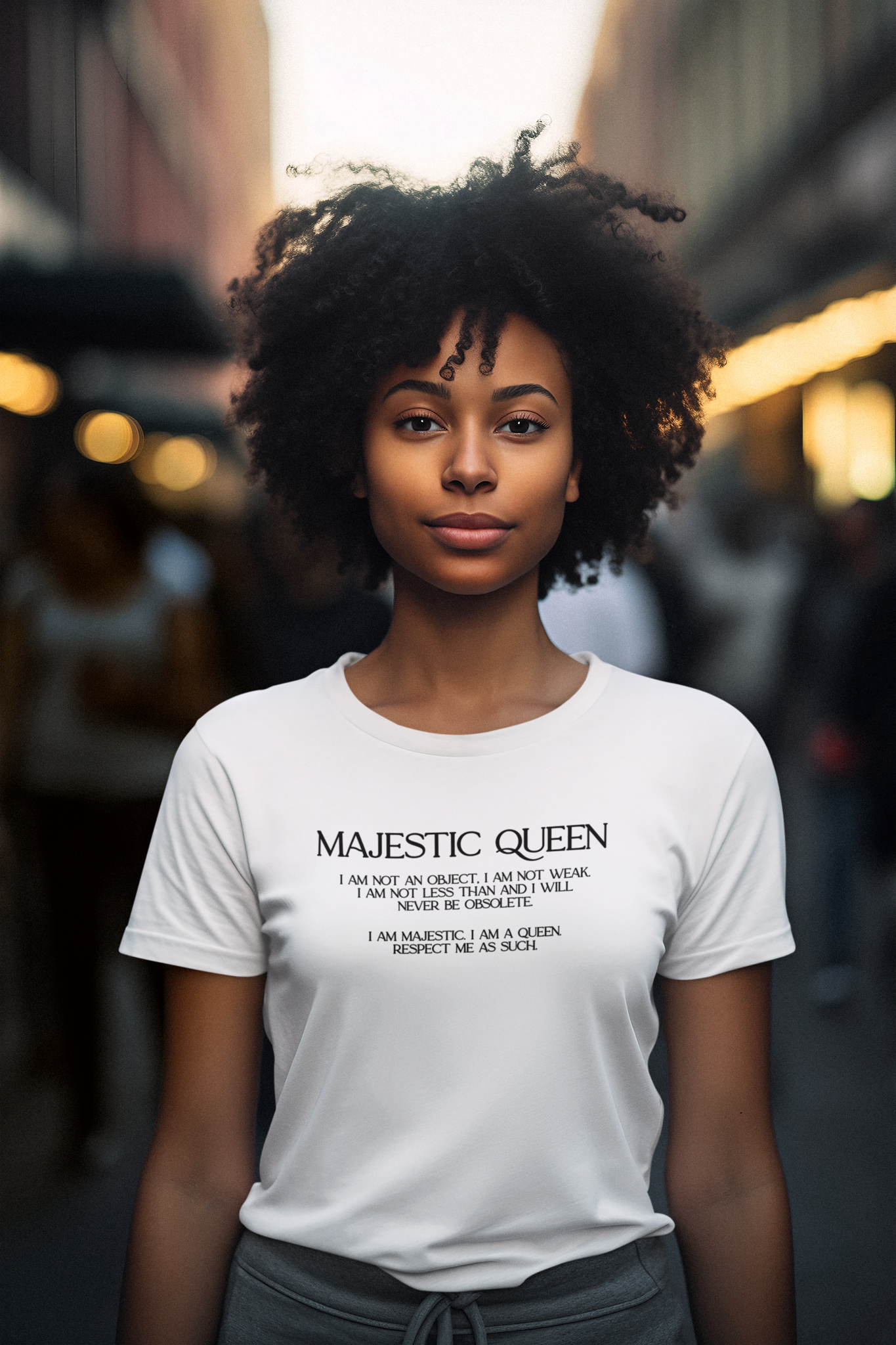 Majestic Queen White Short Sleeve T-Shirt