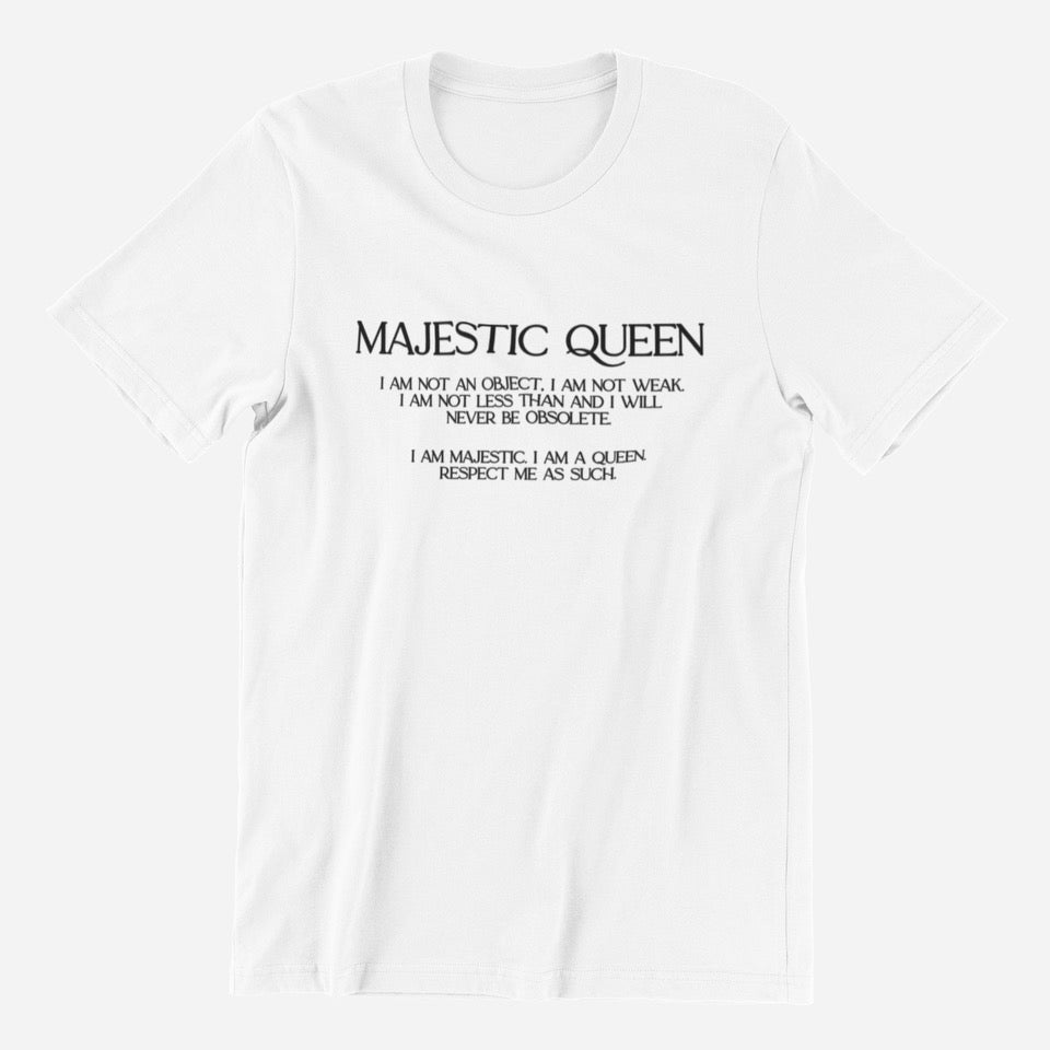 Majestic Queen White Short Sleeve T-Shirt